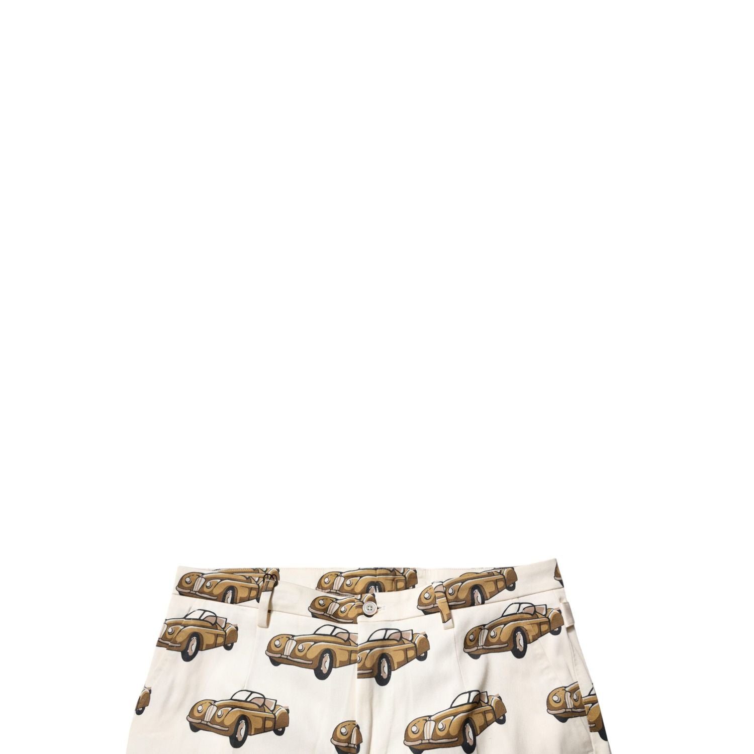 Dolce & Gabbana Off White Cars Cotton Skinny Men Denim Jeans