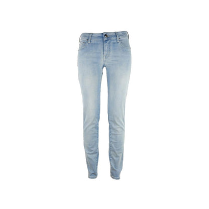 Jacob Cohen Blue Cotton Straight-Leg Jeans