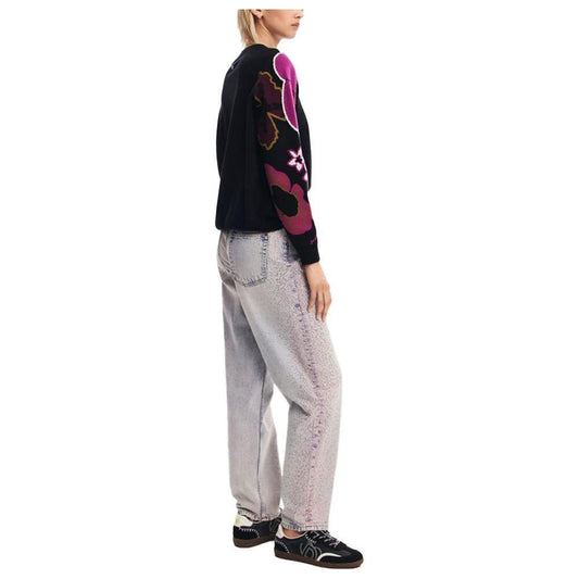 Desigual Black Polyamide Sweater DE-1058-S