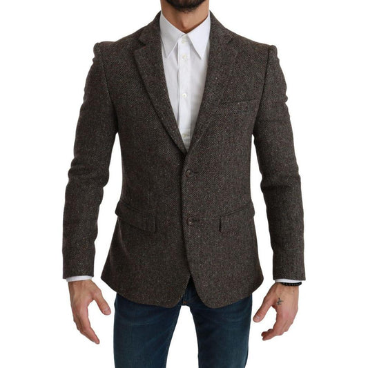 Dolce & Gabbana Brown Virgin Wool Suit