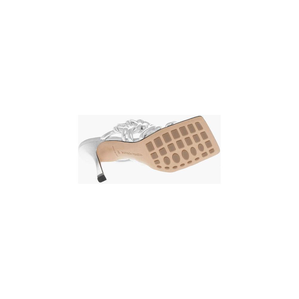 Bottega Veneta Silver Leather Women Sandal