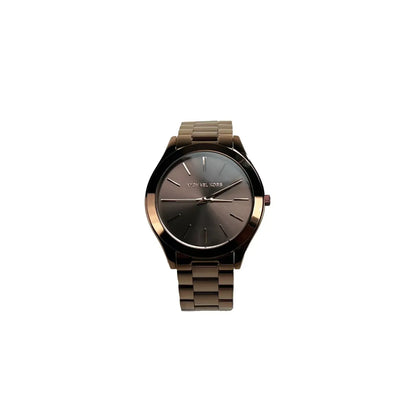 Michael Kors Slim Runway Brown Stainless Steel Watch MK3418 NO BOX