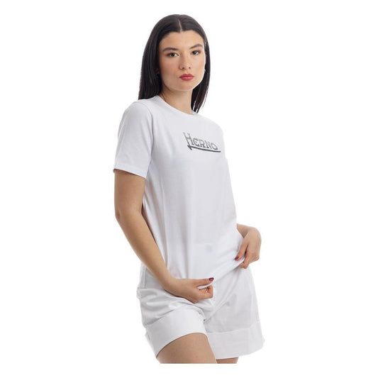 Herno White Cotton Tops & T-Shirt HE-14899-IT52 | XXL