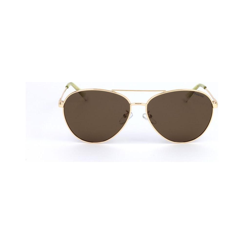 Polaroid Gold Metal Sunglasses
