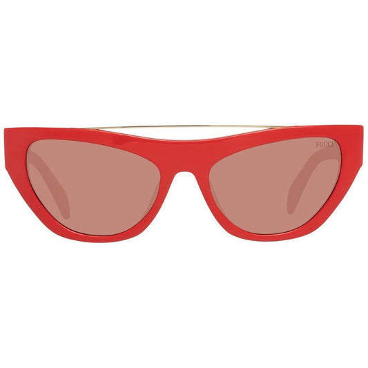 Emilio Pucci Red Metal Sunglasses EPEP01115566YAC