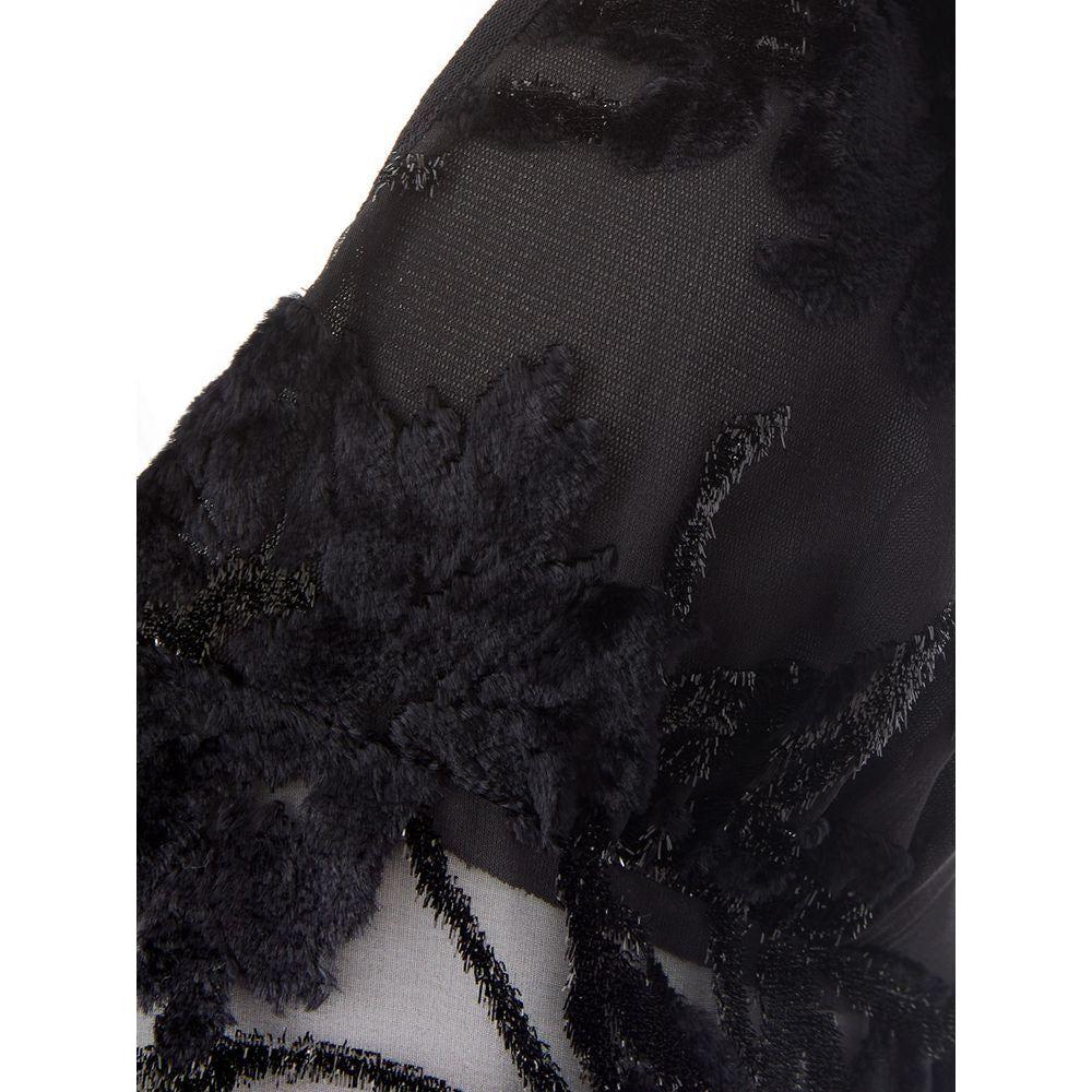 فستان لارديني الأنيق من الفيسكوز باللون الأسود