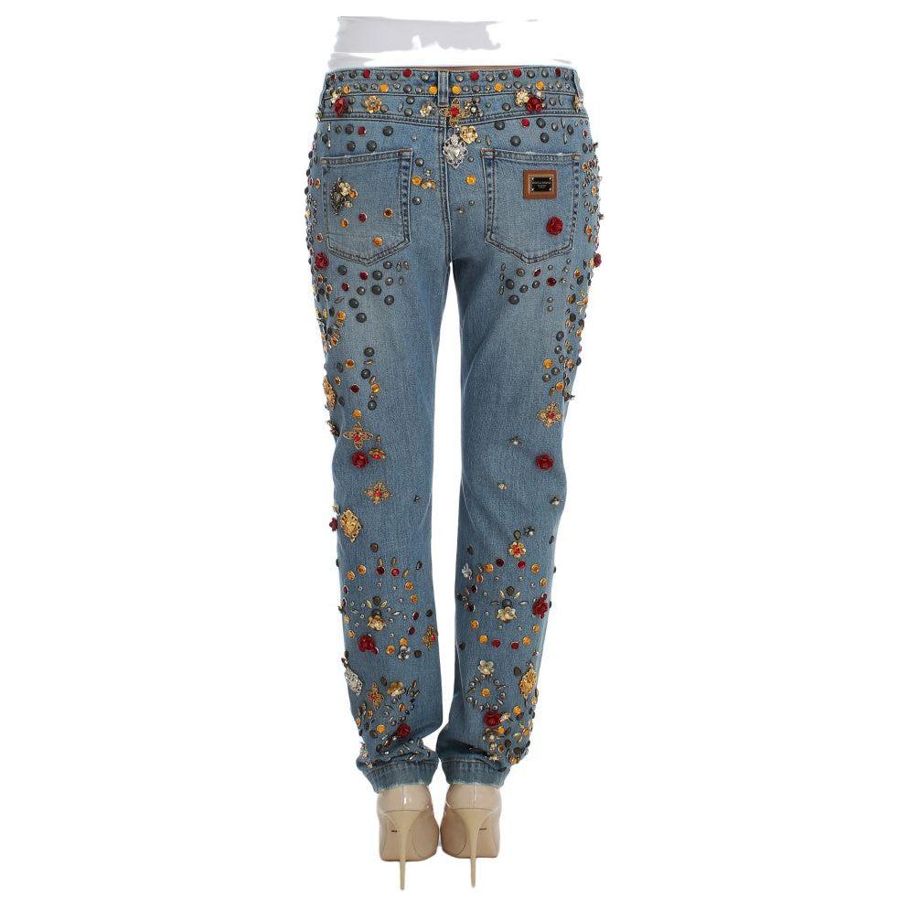 بنطلون جينز Dolce &amp; Gabbana Enchanted Sicily Crystal Heart Boyfriend