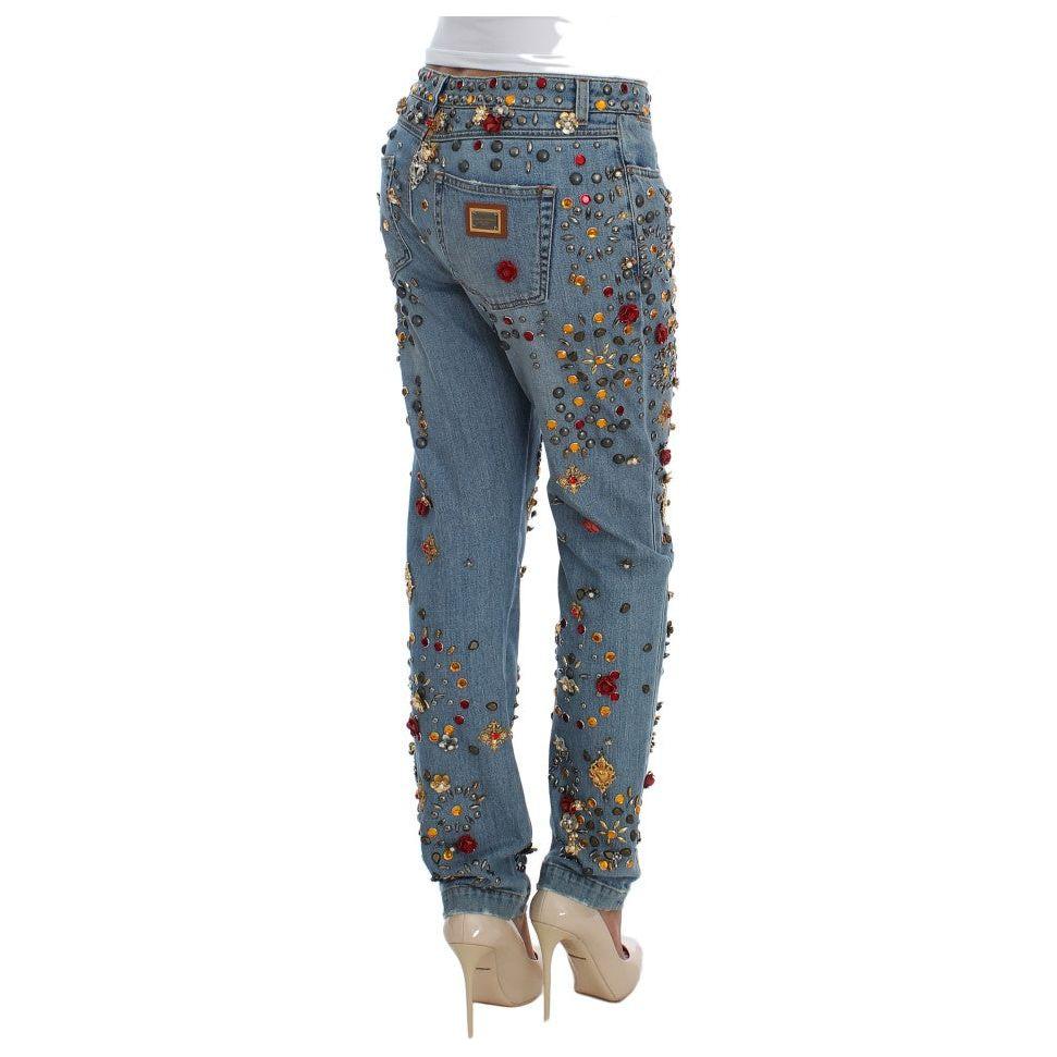 بنطلون جينز Dolce &amp; Gabbana Enchanted Sicily Crystal Heart Boyfriend
