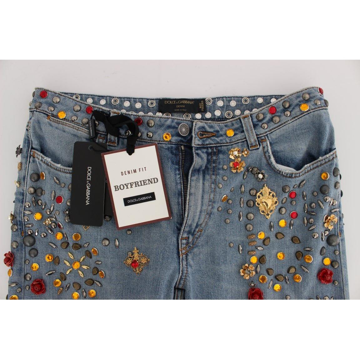بنطلون جينز Dolce &amp; Gabbana Enchanted Sicily Crystal Heart Boyfriend