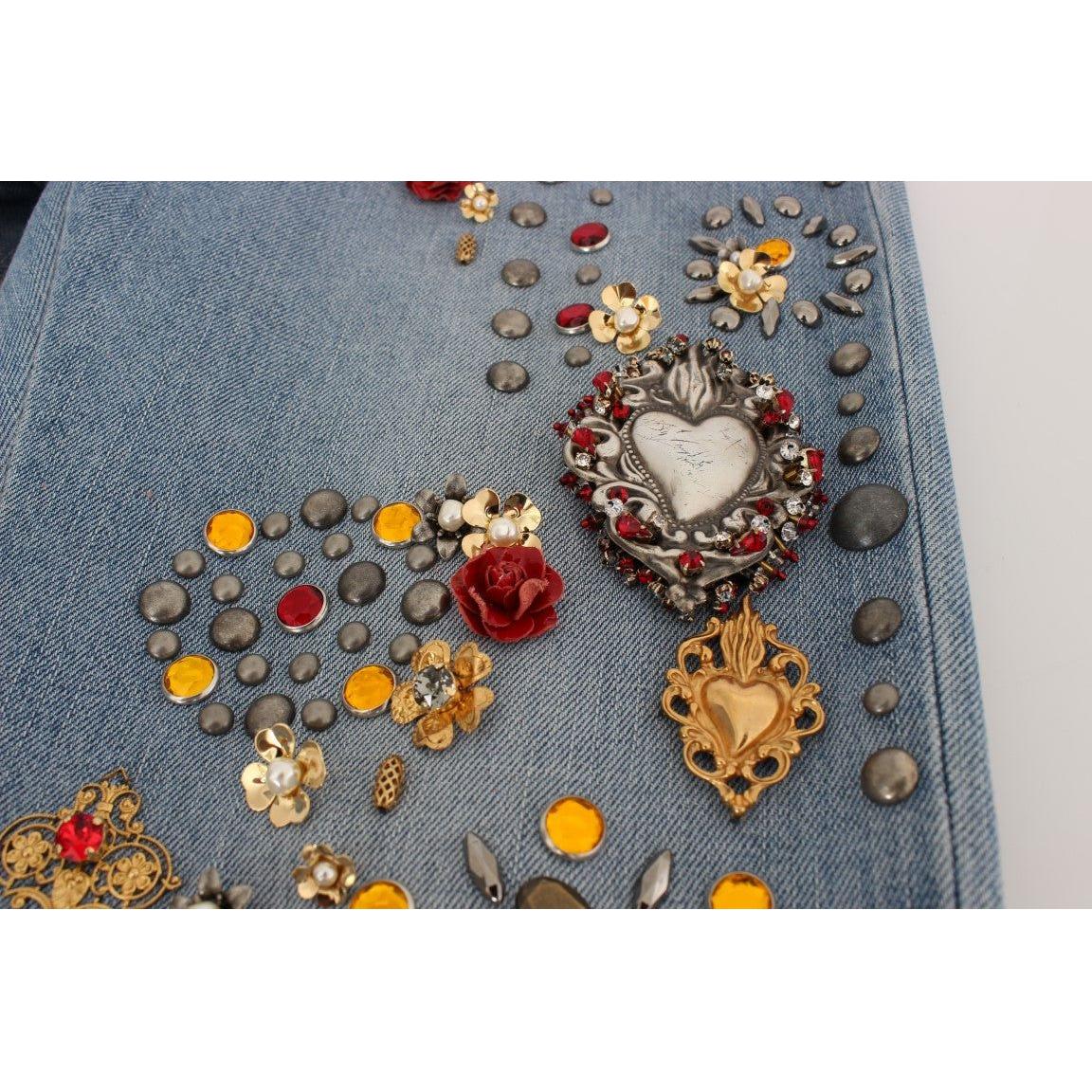 بنطلون جينز Dolce &amp; Gabbana Enchanted Sicily Crystal Heart Boyfriend