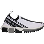 Dolce & Gabbana White Black Slip On Sorrento Sneakers Shoes