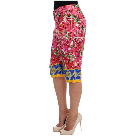 Dolce & Gabbana Multicolor Floral Knee Capris Shorts Pants SIG20001-1