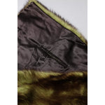 Dolce & Gabbana Multicolor Fur Shawl Neck Wrap Cover Collar Scarf