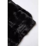 Dolce & Gabbana Black Fur Shawl Neck Wrap Cover Collar Scarf MS7102