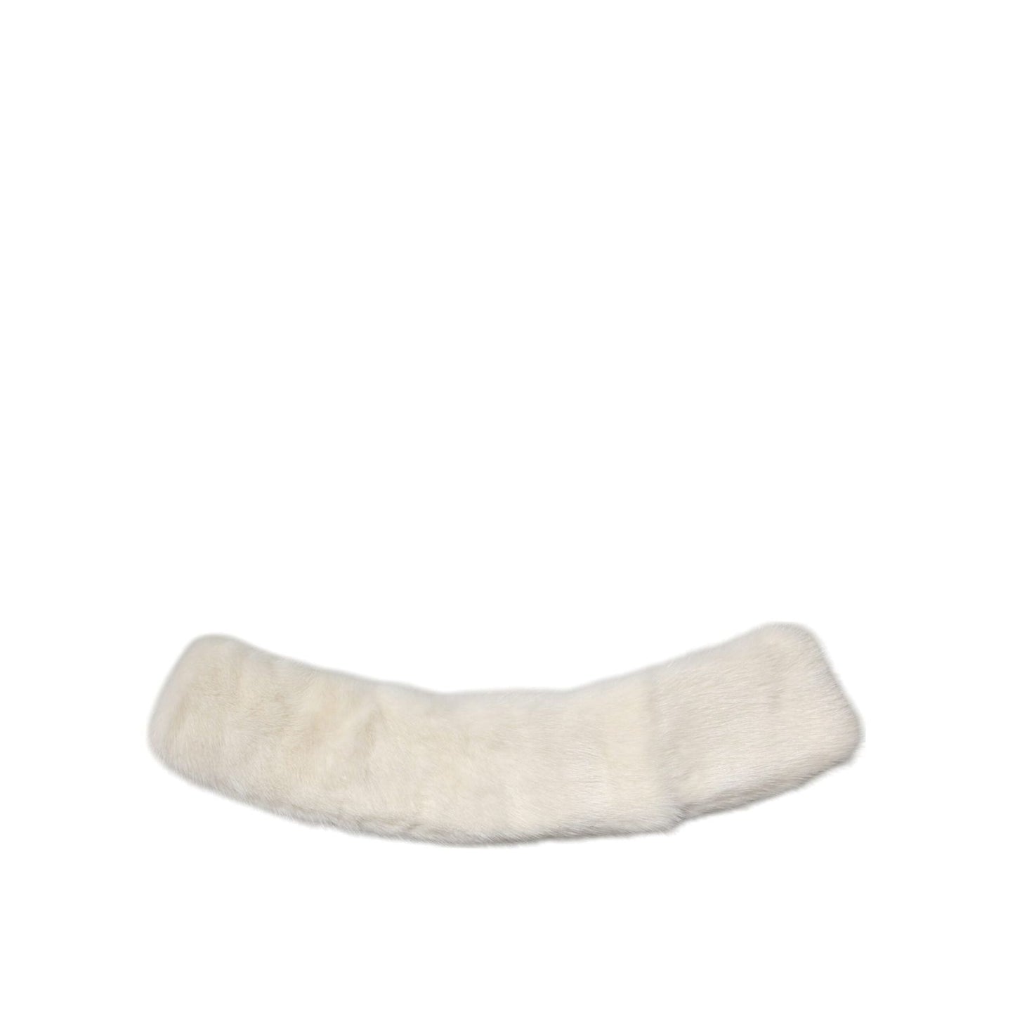 Dolce & Gabbana White Mink Fur Collar Women Neck Wrap Scarf