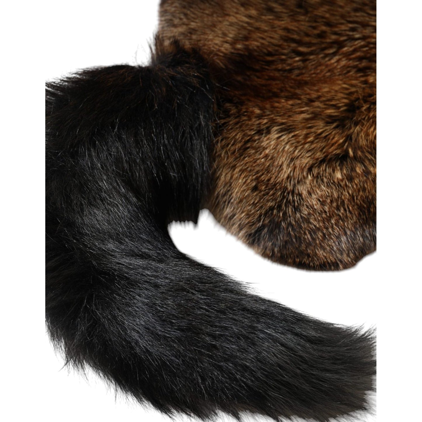Dolce & Gabbana Brown Red Fox Fur Neck Warmer Winter Scarf
