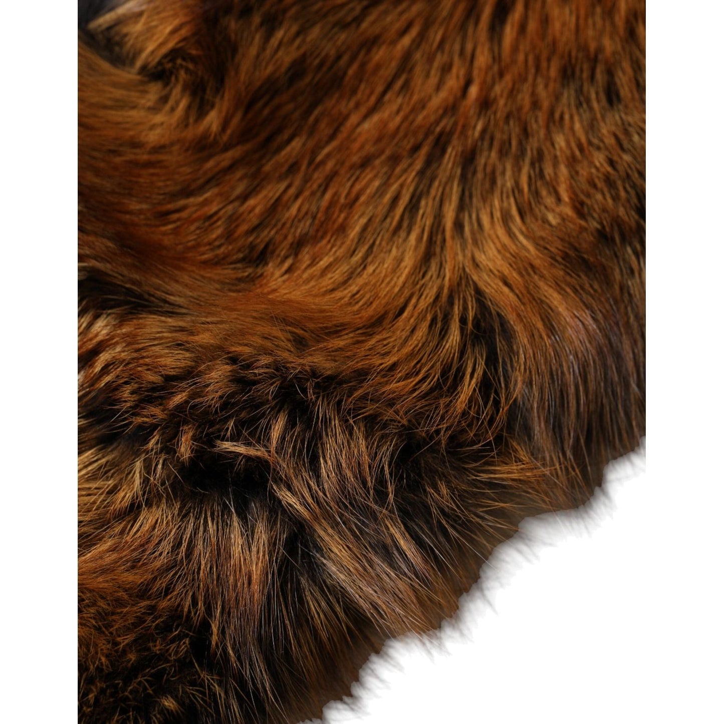 Dolce & Gabbana Brown Red Fox Fur Neck Warmer Winter Scarf