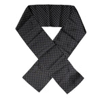 Dolce & Gabbana Black Polka Dots Silk Skinny Neck Wrap Scarf MS7301