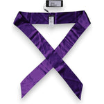 Dolce & Gabbana Purple Satin Silk Skinny Neck Foulard Scarf