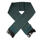Dolce & Gabbana Dark Green Fantasy Fringes Neck Wrap Scarf MS7437