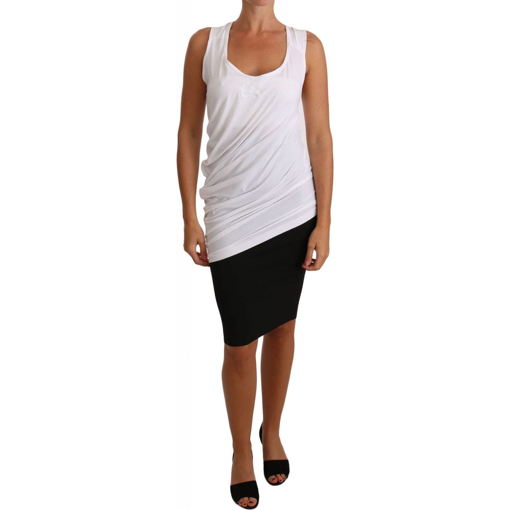 Cavalli White Top Tank CAVALLI T-Shirt Jersey TSH2503-46