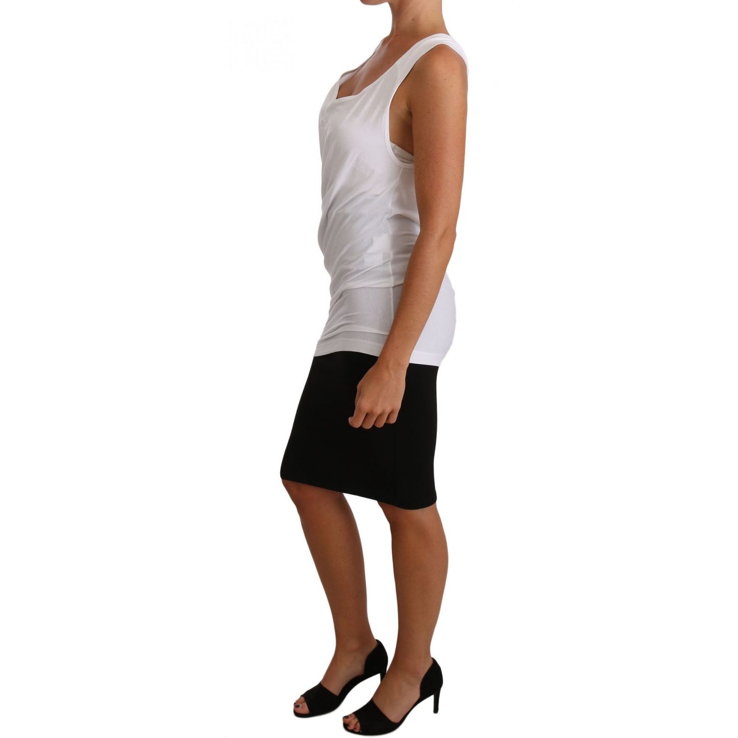 Cavalli White Top Tank CAVALLI T-Shirt Jersey TSH2503-46