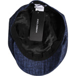 Dolce & Gabbana Blue Cotton Stretch Newsboy Hat