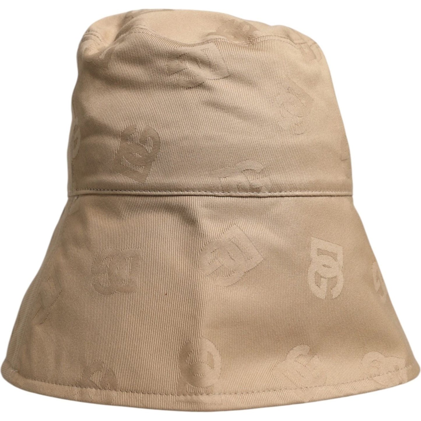 Dolce & Gabbana Beige Logo Monogram Cotton Bucket Cap