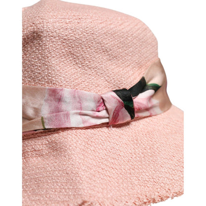 Dolce & Gabbana Pink Cotton Wide Brim Bucket Hat