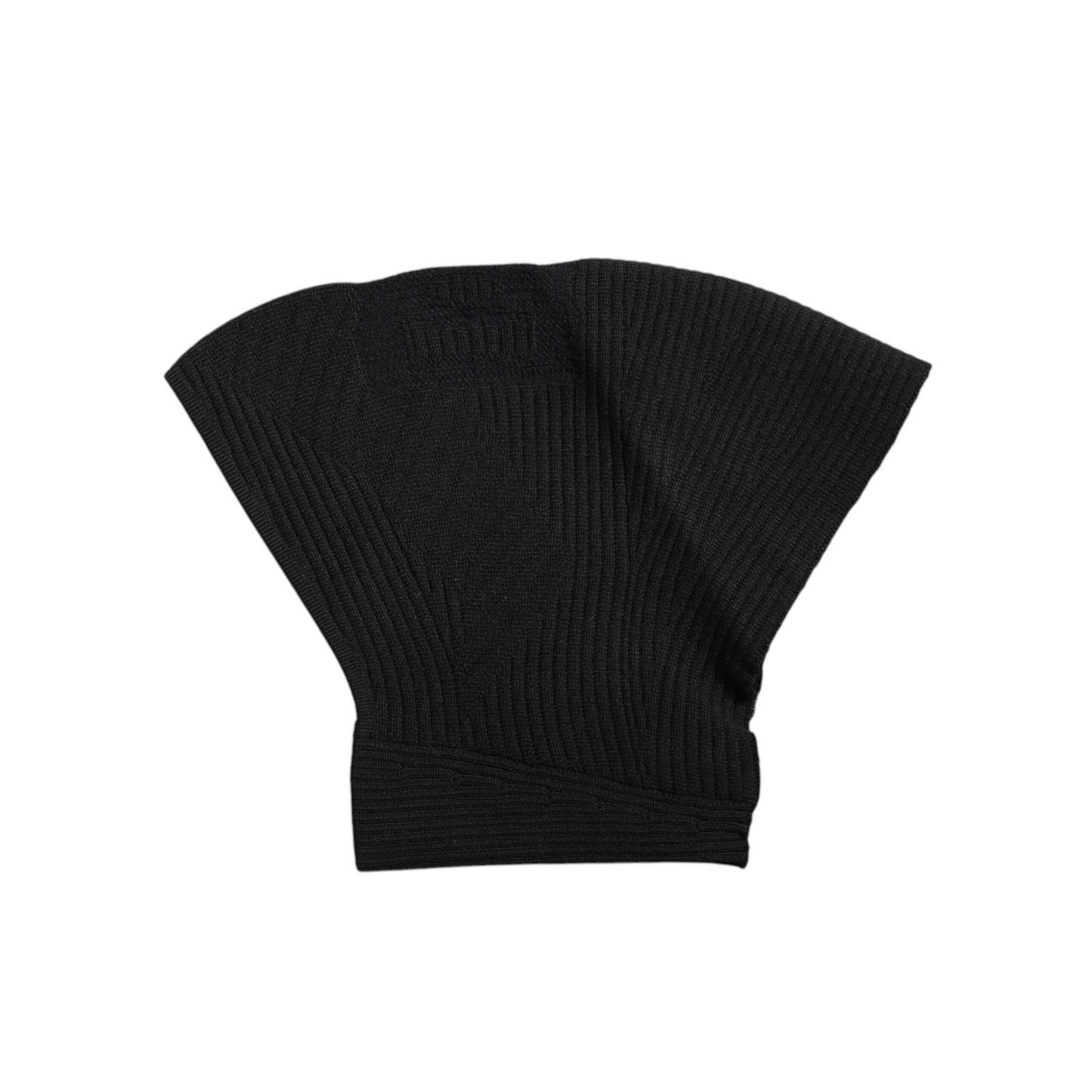 Dolce & Gabbana Black Nylon Knitted Ski Mask Balaclava