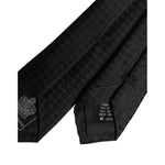 Dolce & Gabbana Black Circles Silk Adjustable Necktie Tie