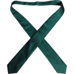 Dolce & Gabbana Green Solid Cotton Adjustable Necktie Tie