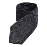 Dolce & Gabbana Black Gray Flower Print Adjustable Necktie Tie
