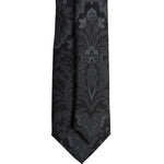 Dolce & Gabbana Black Gray Flower Print Adjustable Necktie Tie