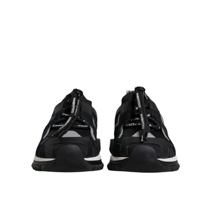 Dolce & Gabbana Black Mesh Sorrento Trekking Sneakers Shoes