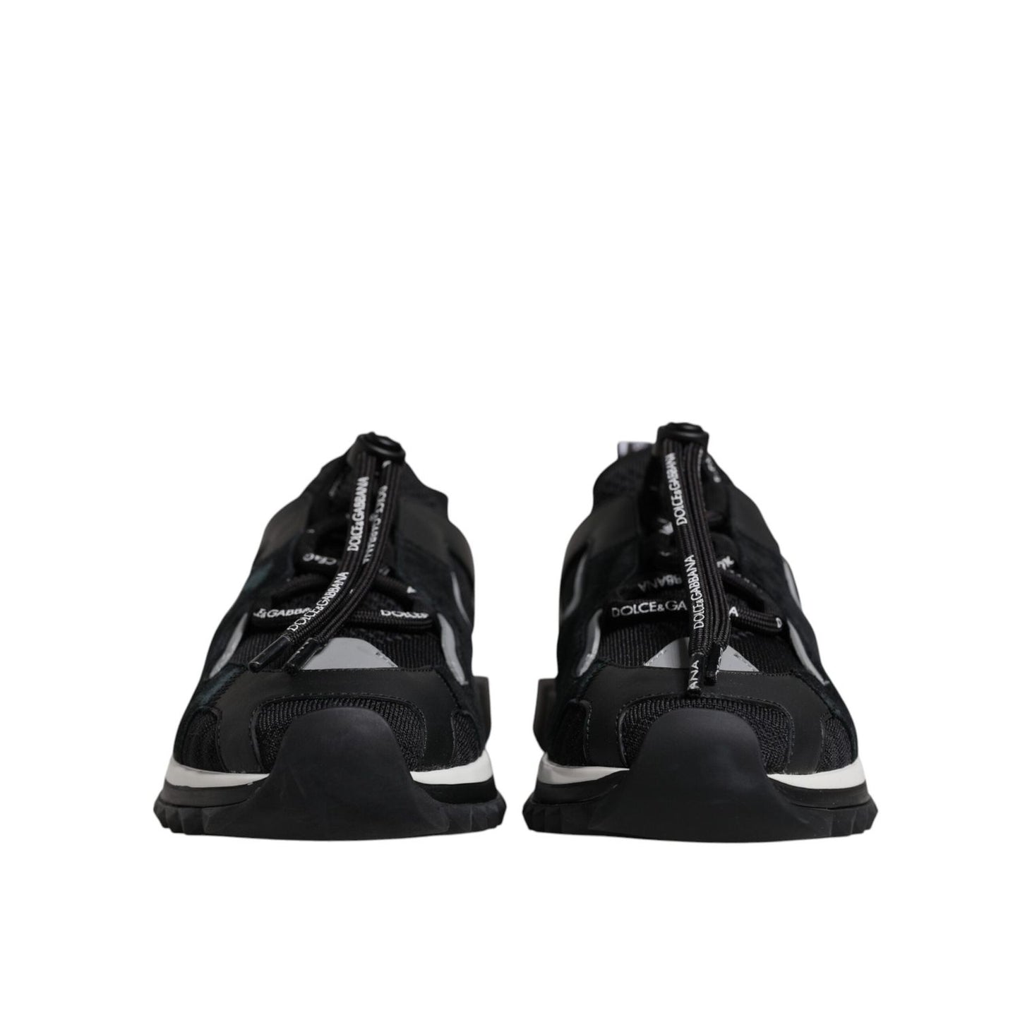 Dolce & Gabbana Black Mesh Sorrento Trekking Sneakers Shoes MV7153#3-39.5