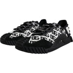 Dolce & Gabbana Black Logo Lace Up Low Top NS1 Sneakers Shoes MV7192-41