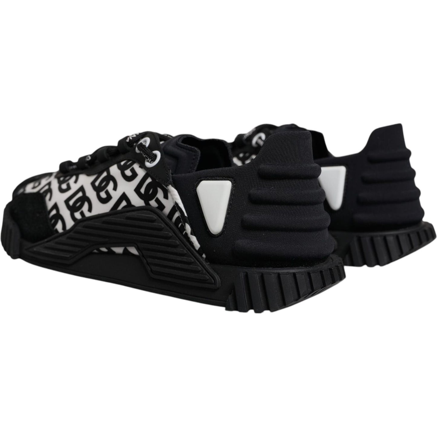 Dolce & Gabbana Black Logo Lace Up Low Top NS1 Sneakers Shoes MV7192-41