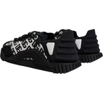 Dolce & Gabbana Black Logo Lace Up Low Top NS1 Sneakers Shoes MV7192-41