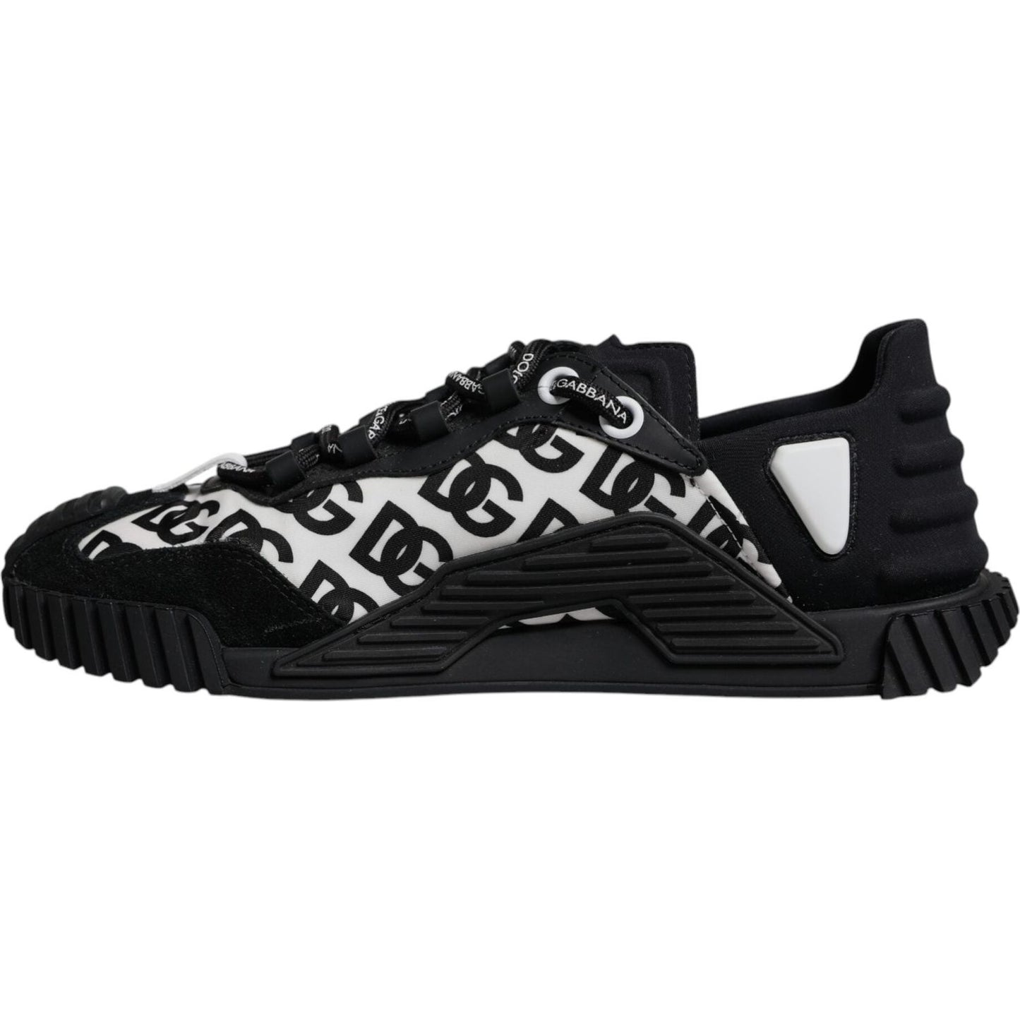 Dolce & Gabbana Black Logo Lace Up Low Top NS1 Sneakers Shoes MV7192-41