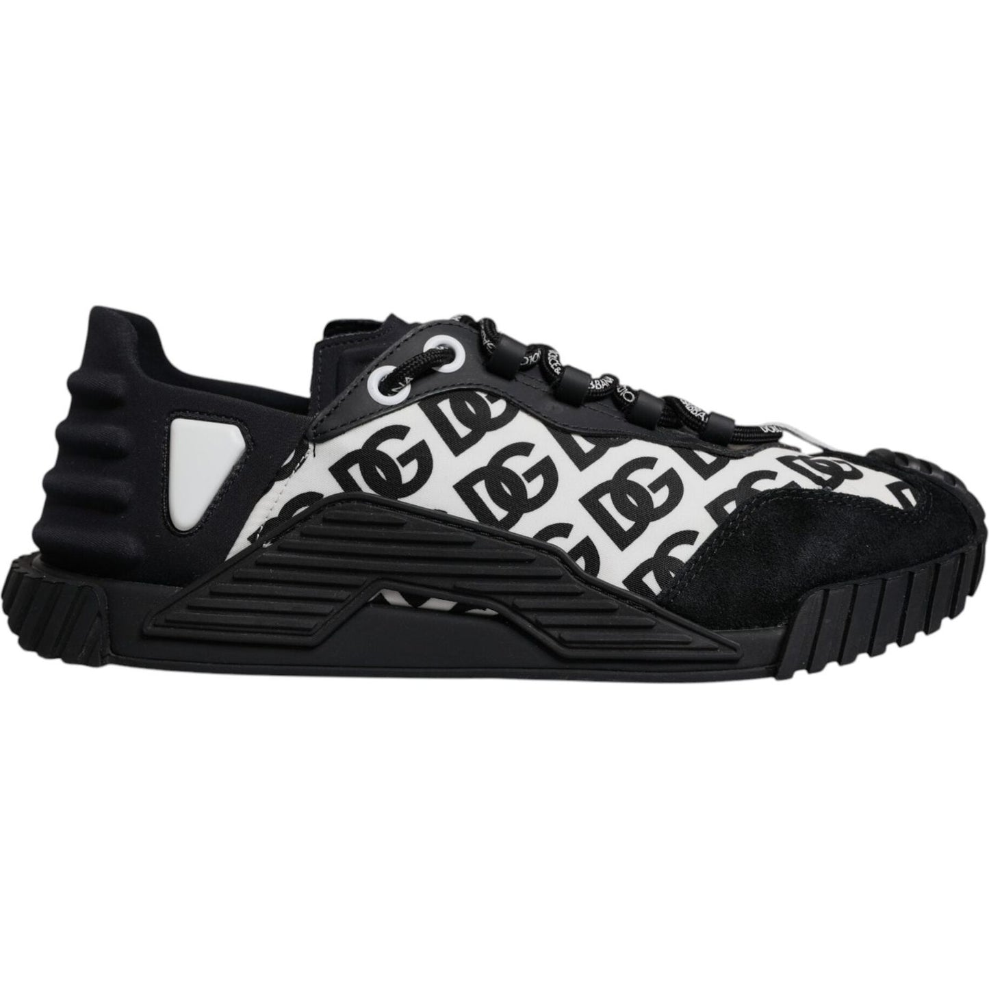 Dolce & Gabbana Black Logo Lace Up Low Top NS1 Sneakers Shoes MV7192-41