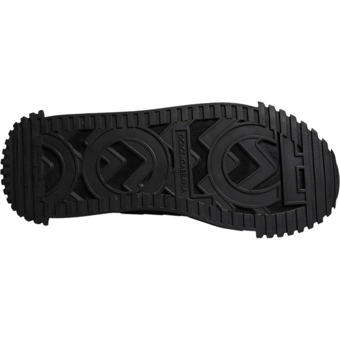 Dolce & Gabbana Black Logo Lace Up Low Top NS1 Sneakers Shoes