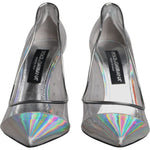 Dolce & Gabbana Multicolor Iridescent Pointed Toe Pumps Shoes
