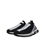Dolce & Gabbana Black White Slip On Sorrento Sneakers Shoes
