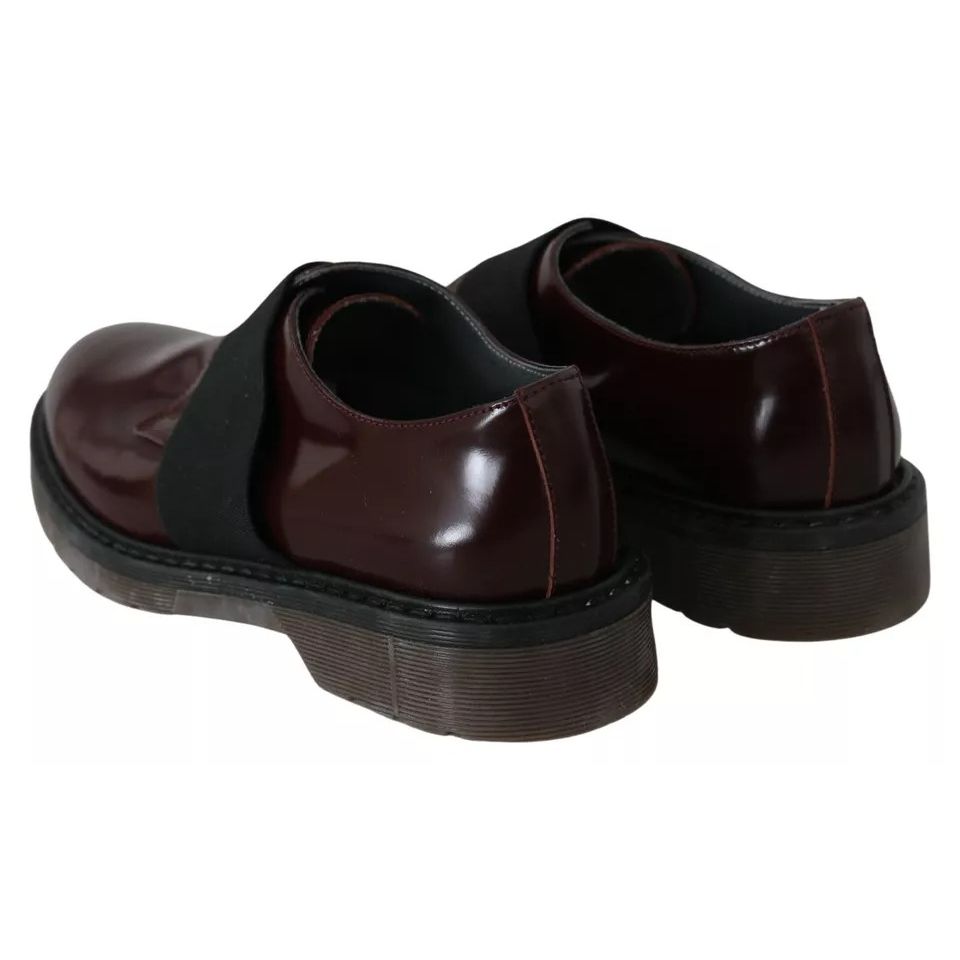 Dr. Martens Dark Brown Leather Elastic Strap Shoes