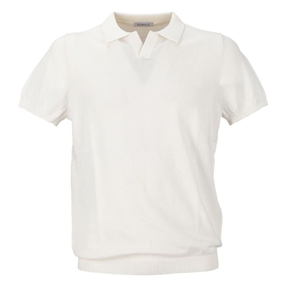People Of Shibuya White Cotton Polo Shirt