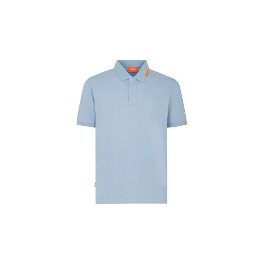 Suns Light Blue Cotton Men Polo Shirt