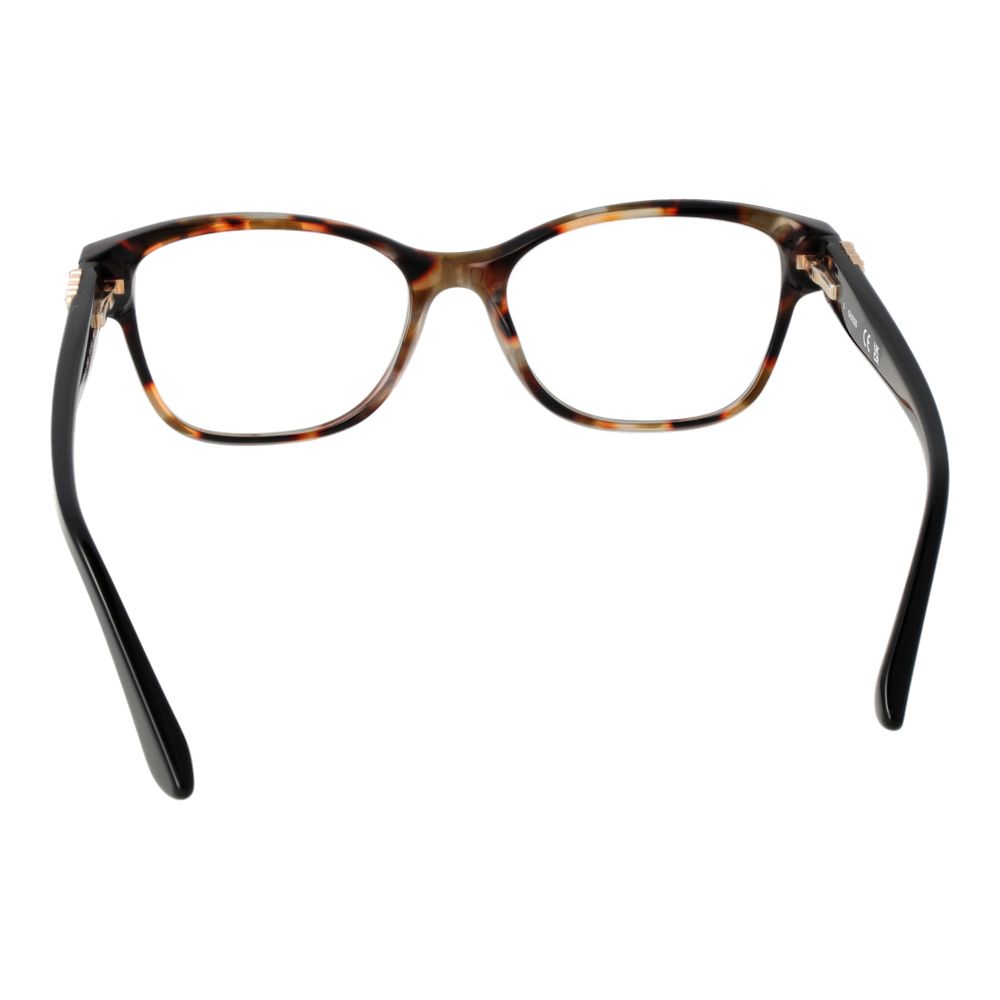 Full-rim Guess Brown Women Glasses Frame, square style, acetate material with demo lenses, tortoise shell design, size 51-16-140.