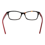 Guess Brown Women Glasses Frame in acetate, full-rim rectangle style, size 55-16-140, with spring hinge and demo lenses.