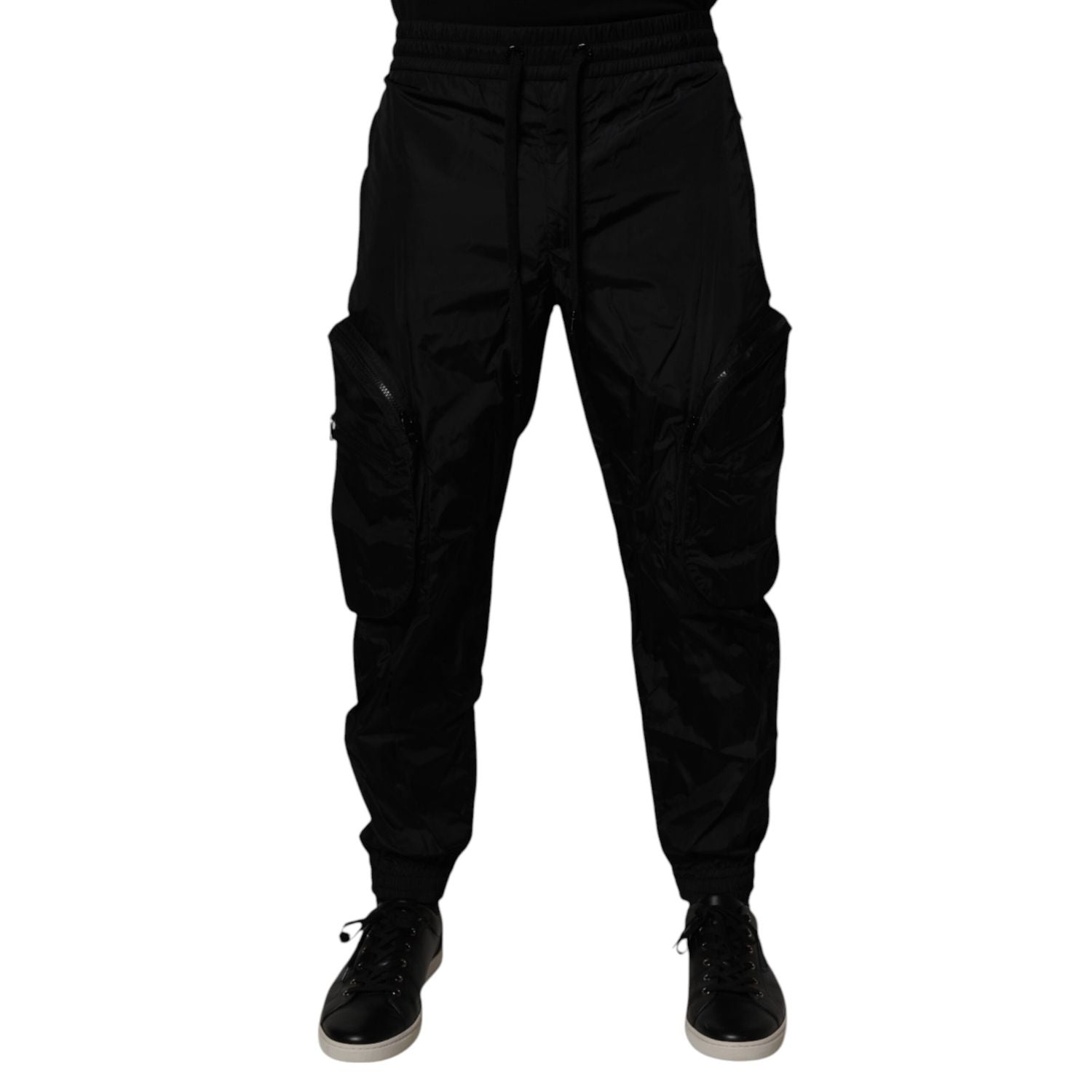 Dolce & Gabbana Black Nylon Cargo Jogger Men Sweatpants Pants